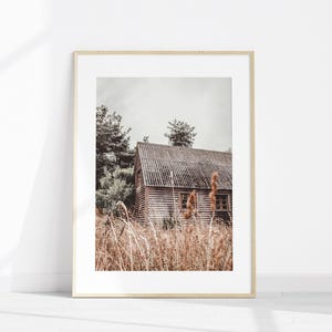 Juego de 6 fotografías imprimibles de estilo rústico de granja para pared, impresión de vacas de las Tierras Altas, arte de pared grande de 6 piezas de granja, impresión de flores silvestres imagen 4