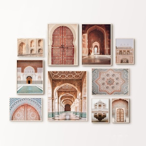 Printable India Gallery Wall Set, Taj Mahal Print, India City Set of 6 Photography, Boho India 6 Pieces Large Wall Art, Architecture Prints