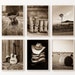 Highland Cow Gallery Wall Set, Southwest Set of 6 Prints, Rustic Western Wall Art, Printable Farmhouse Photography Decor, Cowboy Hat Poster 