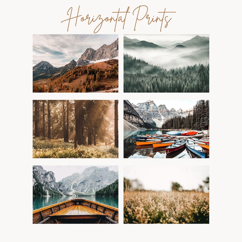 Nature Prints Bundle, Printable Farmhouse Gallery Wall Art, 100 Prints, Landscape Photography, Mountain Cottage Decor, Forest Nature Poster image 6