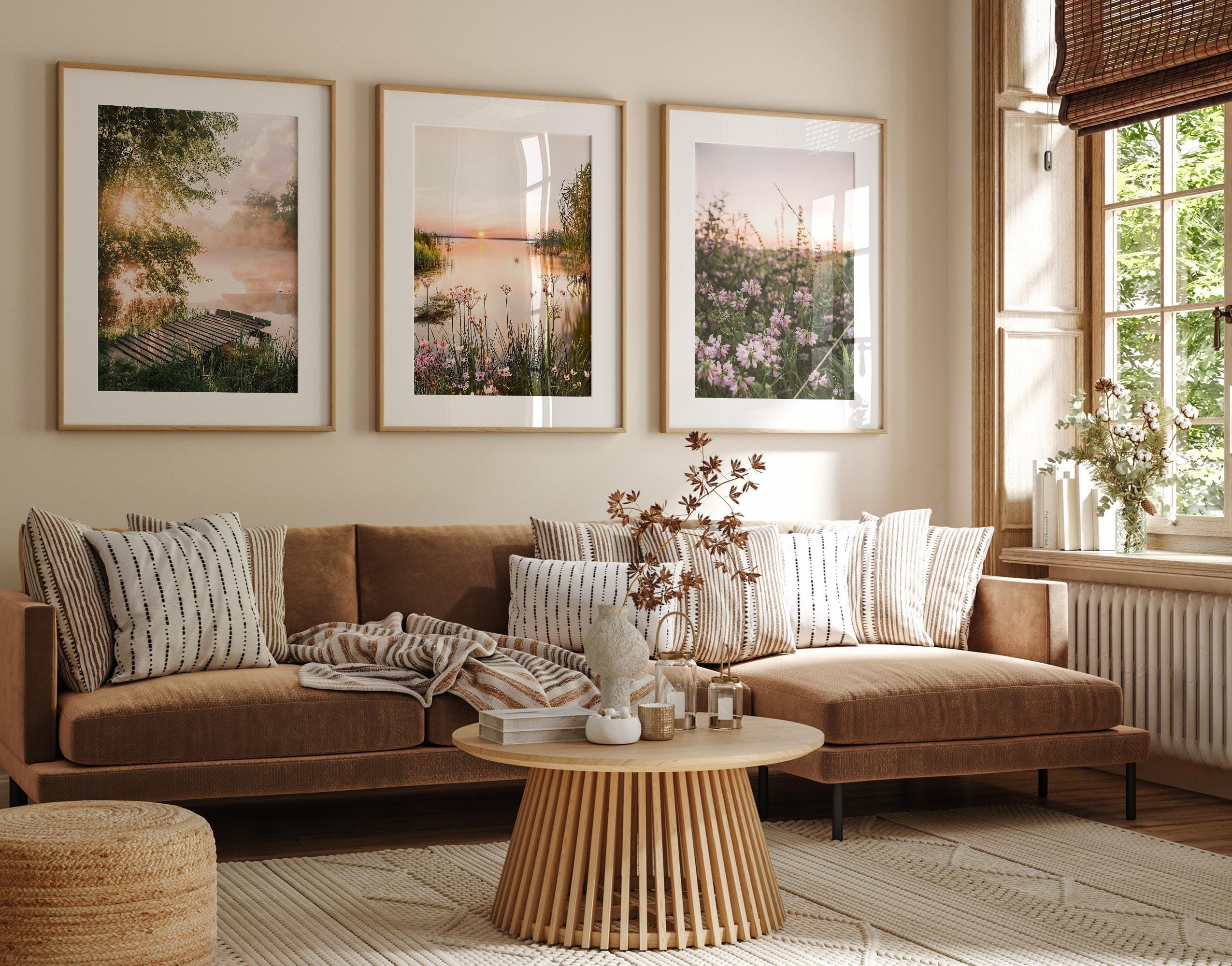 Nature Set of 3 Photography, Printable Wildflowers 3 Pieces Wall Art ...