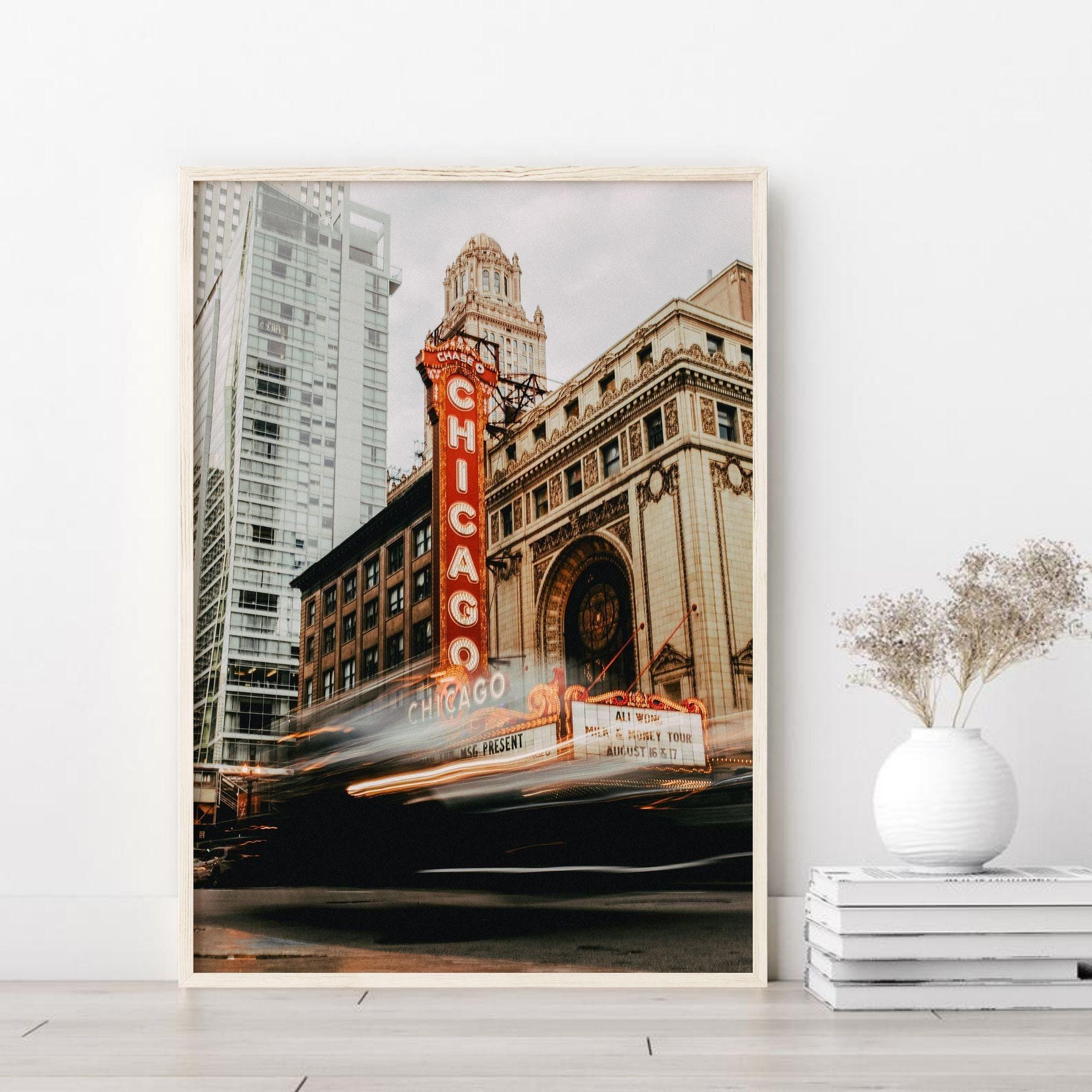 Chicago Theater DIGITAL Print, Chicago Photography Print