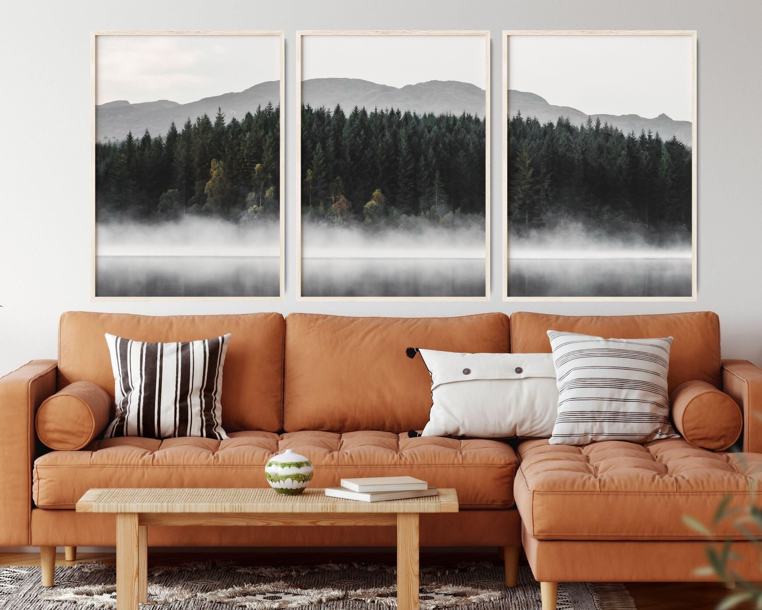 Foggy Forest Set of 3 Prints DIGITAL, Winter Mountain Landscape Poster ...
