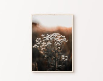 Printable Dried Grass  Wall Art, Neutral Botanical Photography, Boho Wall Decor, Rustic Nature Print, Farmhouse Wildflowers Large Wall Art