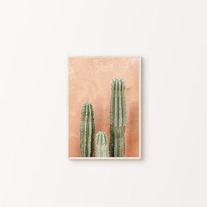 Printable Desert Cactus Wall Art, Pastel Mexico Photography, Boho Cacti Print, Botanical Southwestern Large Wall Art, Mexican Wall Decor