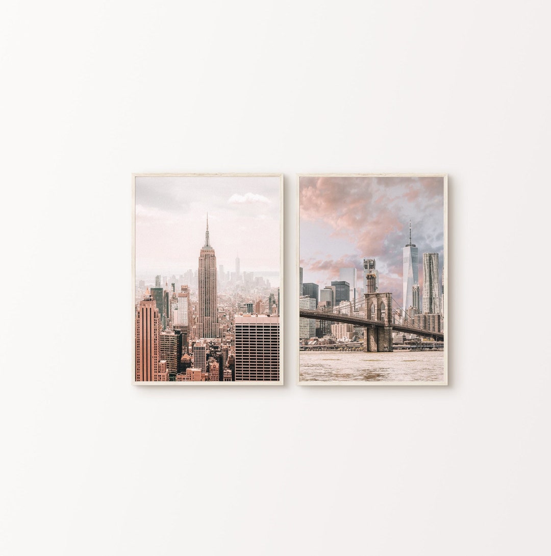 Printable Set of 2 New York City Photography Nyc Skyline 2 - Etsy