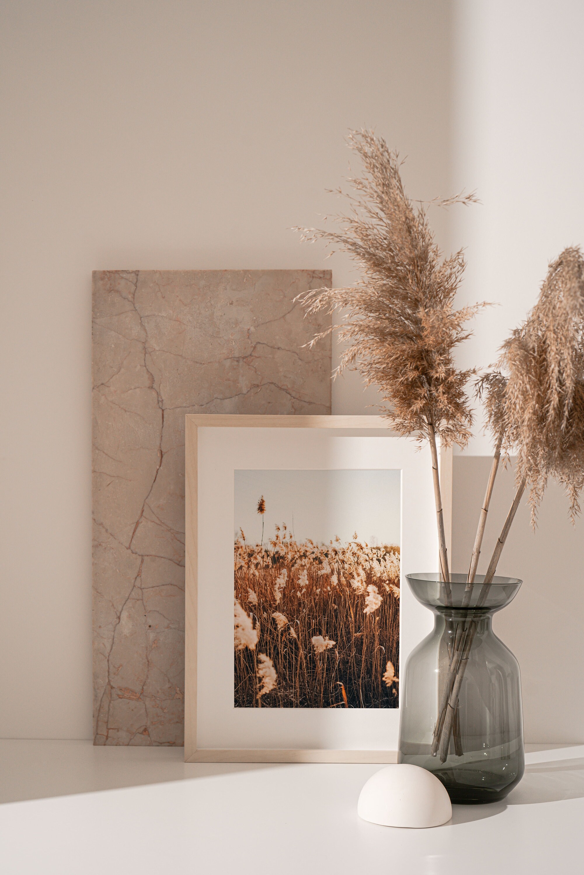 Boho Pampas Grass Wall Art Neutral Botanical Digital Print Etsy Australia