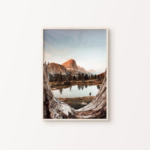 Mountain Lake DIGITAL Prints, Lake House Large Wall Art, Nordic Photography, Mountain Print, Nature Printable Wall Art