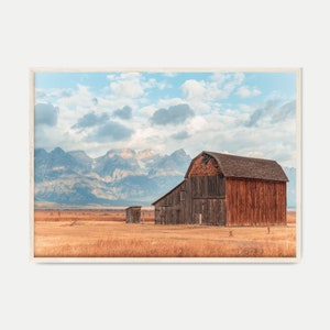 Rustic Barn Landscape DIGITAL Prints, Printable Farmhouse Wall Print, Southwestern Photography Print, Rustic Western Large Wall Art