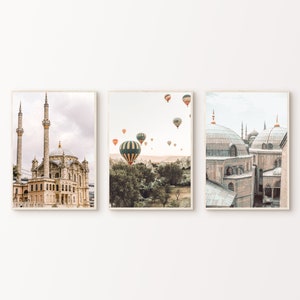 Printable Set of 3 Turkey Photography, Istanbul 3 Pieces Large Wall Art, Travel Art Prints, Istanbul Gallery Wall Set, Turkey Home Decor