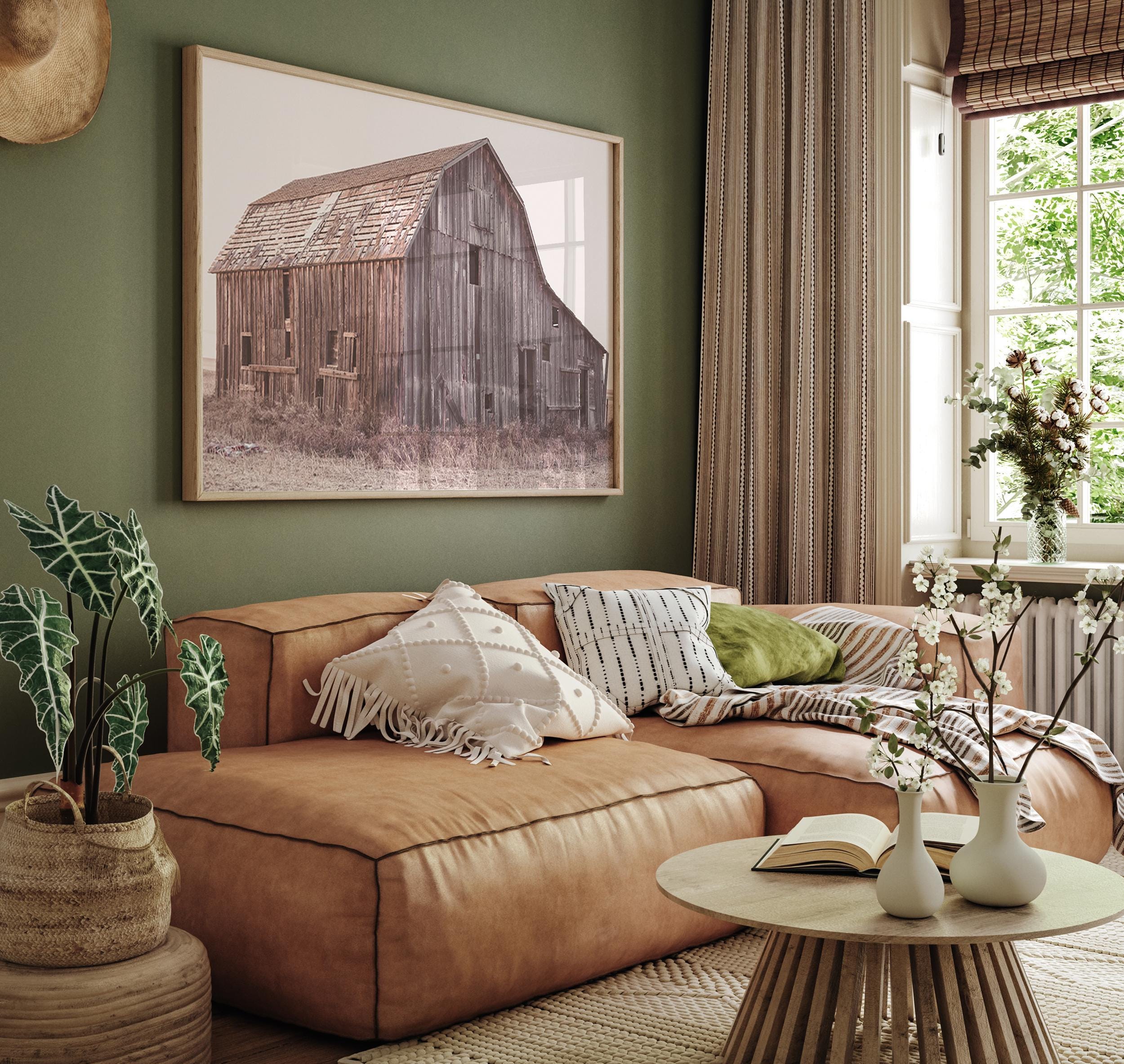 Rustic Large Print Rustic Barn Landscape Wall Art, Printable Farmhouse Barn Wall Print ...