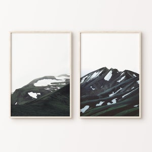 Iceland Set of 2 Prints, Winter Nordic 2 Pieces Wall Art, Printable Iceland Poster Set, Rustic Nature Large Wall Art, Landscape Photography