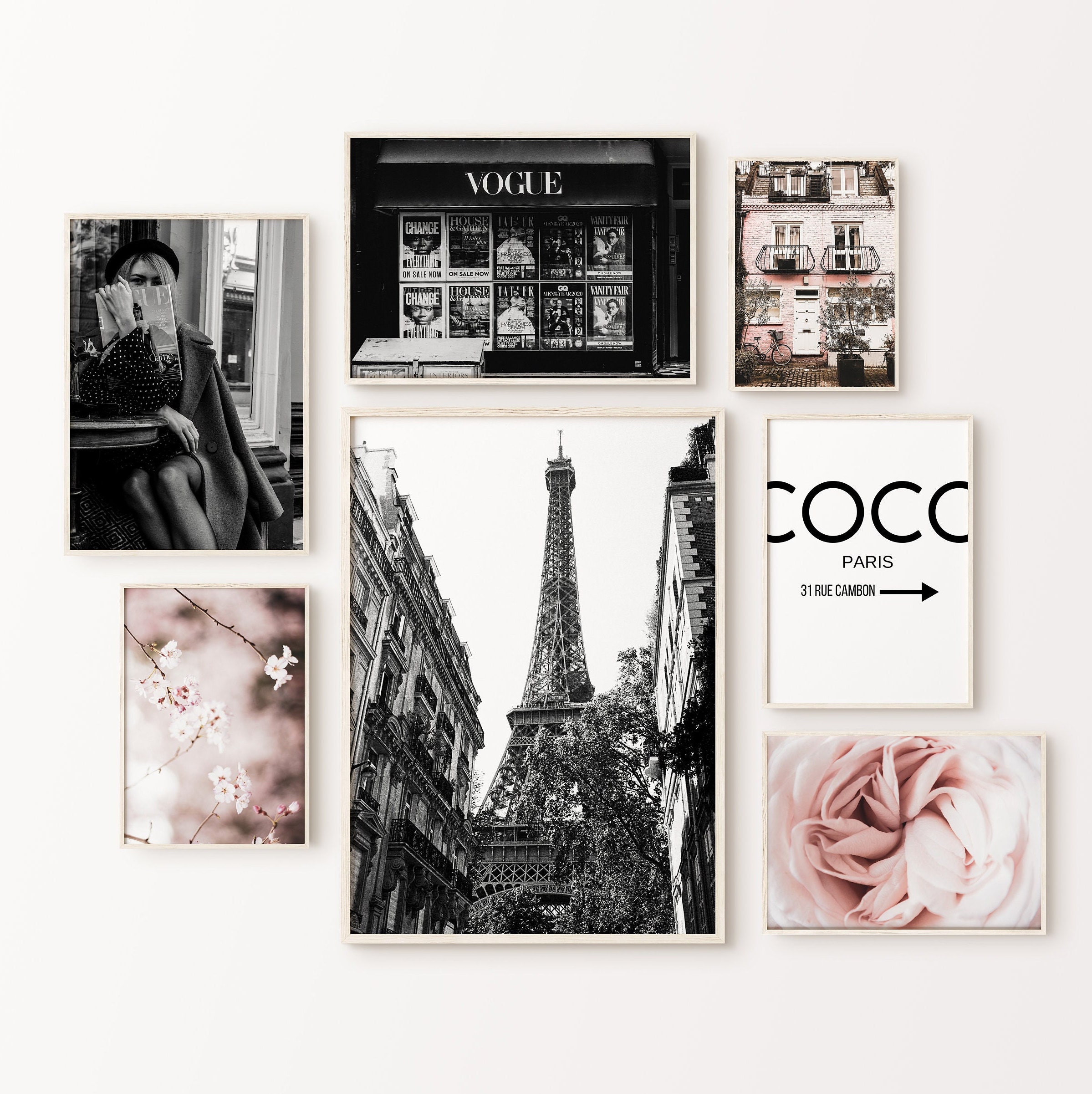 Paris Gallery Wall Set French Fashion Printable Photography 