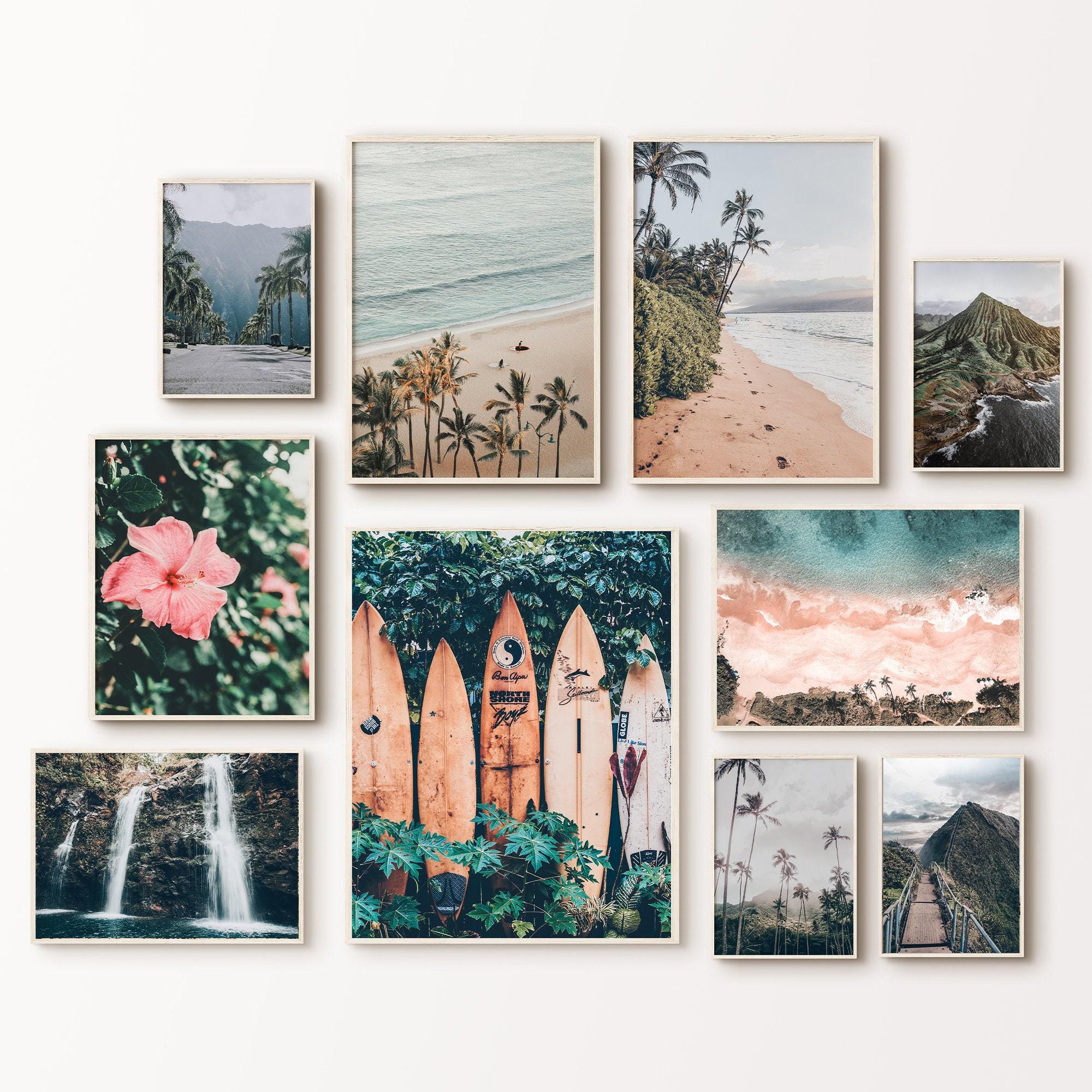 Printable Hawaiian Islands Gallery Set, Hawaii Set of 10