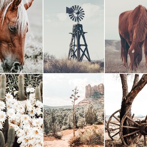 Printable Western 20 Prints, Boho Southwest Gallery Wall Art, Farmhouse ...