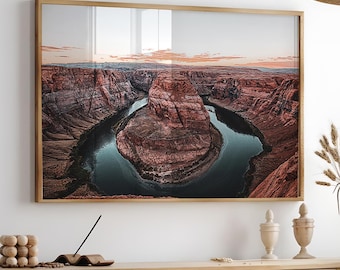 Fotografía imprimible del Gran Cañón, arte mural del desierto de Arizona, impresión del suroeste del desierto, foto de Arizona, arte mural grande del Gran Cañón