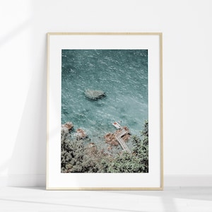 Amalfiküste Fotografie, Küsten Fotografie, Strand Poster, Positano Wandbild, Mediterrane Landschaft Fotografie, Poster zum ausdrucken Bild 2