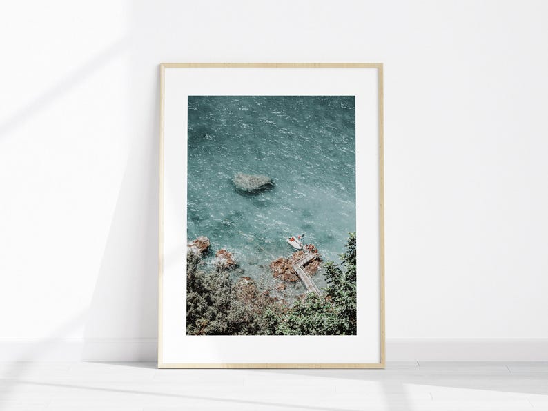 Amalfiküste Fotografie, Küsten Fotografie, Strand Poster, Positano Wandbild, Mediterrane Landschaft Fotografie, Poster zum ausdrucken Bild 2