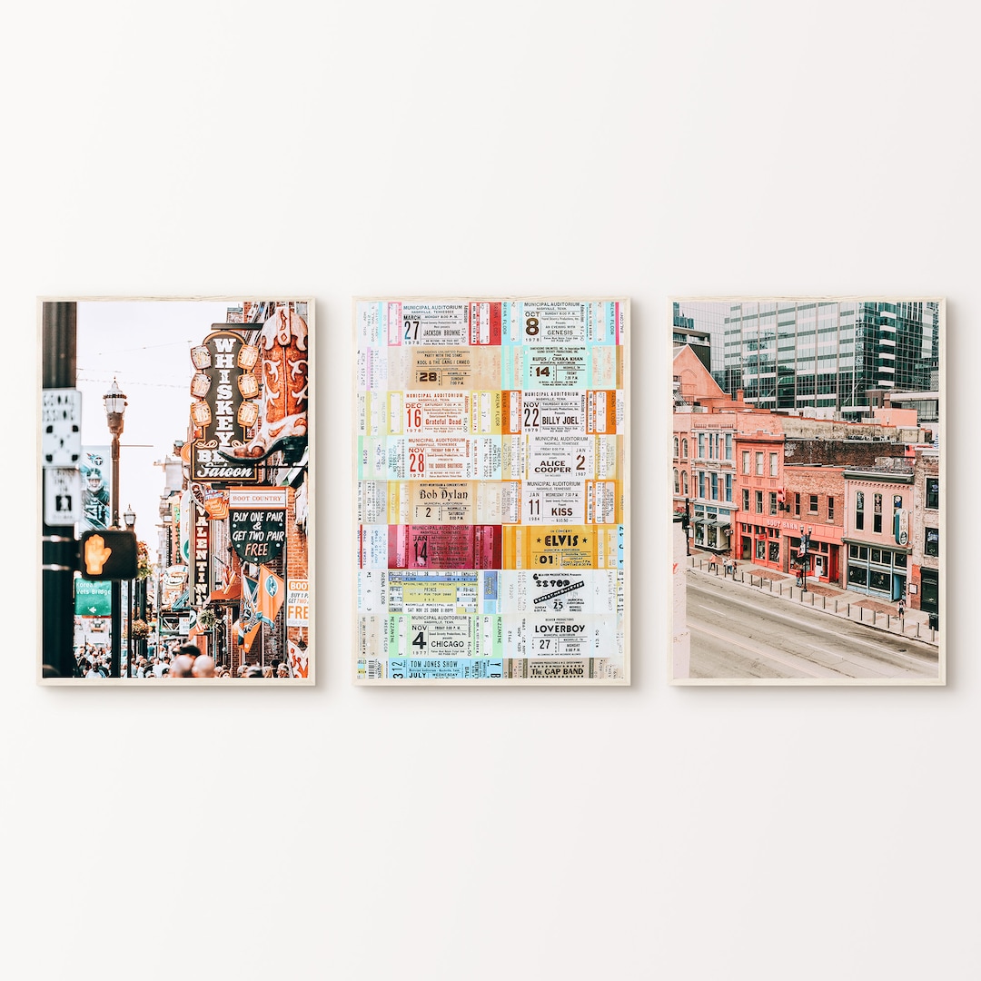 Nashville Set of 3 Photography, Printable