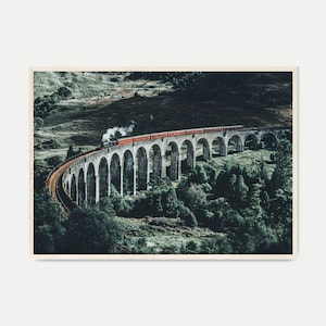 Glenfinnan Viaduct Printable Photography, Scottish Highlands Print, Glenfinnan Train Wall Art, Scotland Landscape Wall Art, Farmhouse Decor