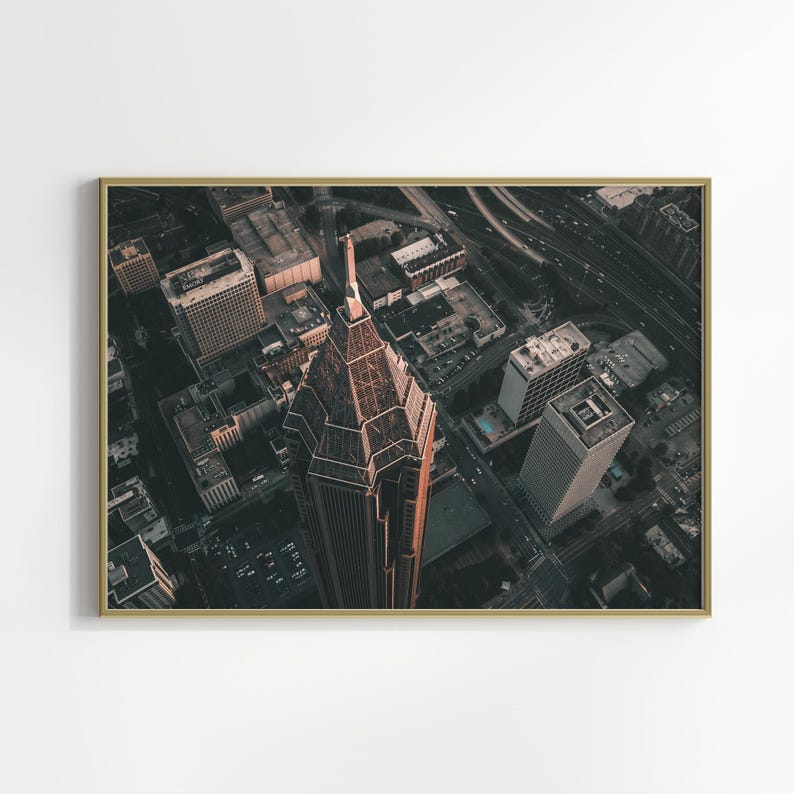 Atlanta Skyline Wall Art, City of Atlanta Landscape Print, Atlanta Skyline Photography Print, Printable Atlanta Poster, City Large Wall Art image 6