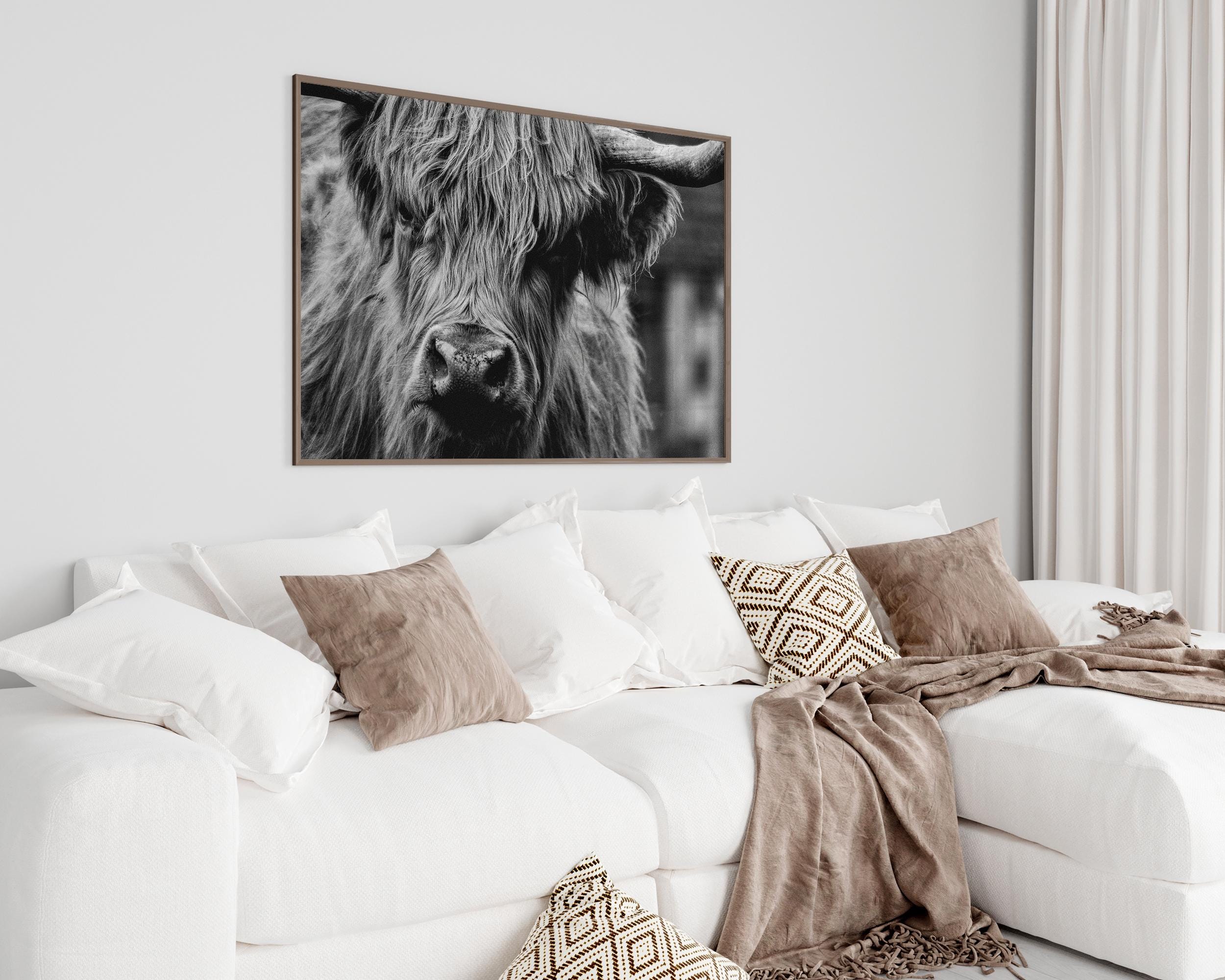 Image De Vache Des Highlands Nordiques - Impression Sur Toile - Vache