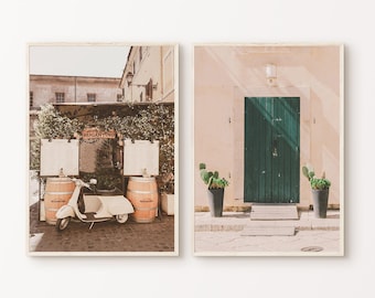 Printable Mediterranean 2 Pieces Wall Art, Italy Set of 2 Prints, Rustic Italy Photography, Mediterranean Photography, Travel Europe Poster