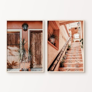 Mexico Set of 2 Printable Photography, Mexican Interiors 2 Pieces Large Wall Art, Boho Mexico Print, Travel Poster Set, INSTANT DOWNLOAD ART