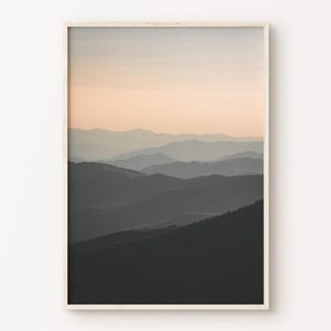 Misty Landscape Wall Art, Scandinavian Print, Printable Nordic Wall Art, Foggy Mountain Poster, Nature Photography Print, Minimalist Art