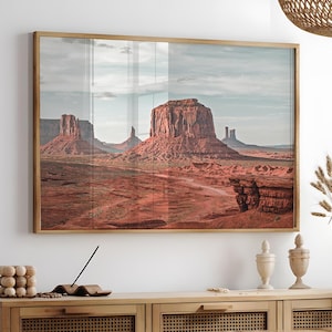 Arizona Desert Landscape Print, Desert Printable Poster, Southwestern Desert Art Print, Large Wall Art, Monument Valley Photography Print