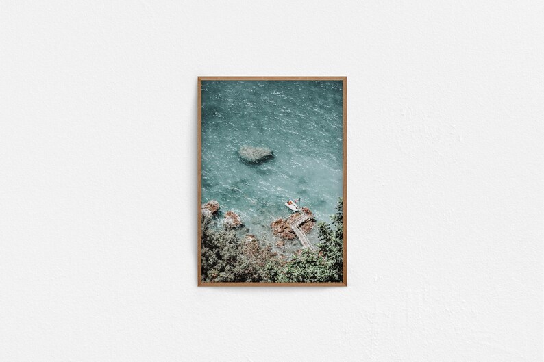 Amalfiküste Fotografie, Küsten Fotografie, Strand Poster, Positano Wandbild, Mediterrane Landschaft Fotografie, Poster zum ausdrucken Bild 4