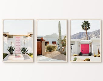 Palm Springs 3 Pieces Printable Wall Art, California Mid Century Architecture Set of 3 Prints, Palm Springs Photography, Modern Wall Decor
