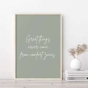 Sage Green Wall Art, Sage Green Print, Sage Green Decor, Printable Sage Green Positive Quote, Aesthetic Wall Art, Inspirational Quote Print