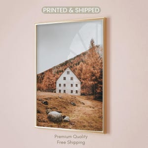 Fall Landscape Photography, Autumn Forest Large Wall Art, Fall Cottage Decor, Fall Nature Canvas Print, Farmhouse Fall Mailed Art