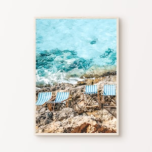 Arte mural mediterráneo, impresión de la costa de Amalfi, impresión digital imprimible de Positano, fotografía de la costa italiana, póster de playa italiana