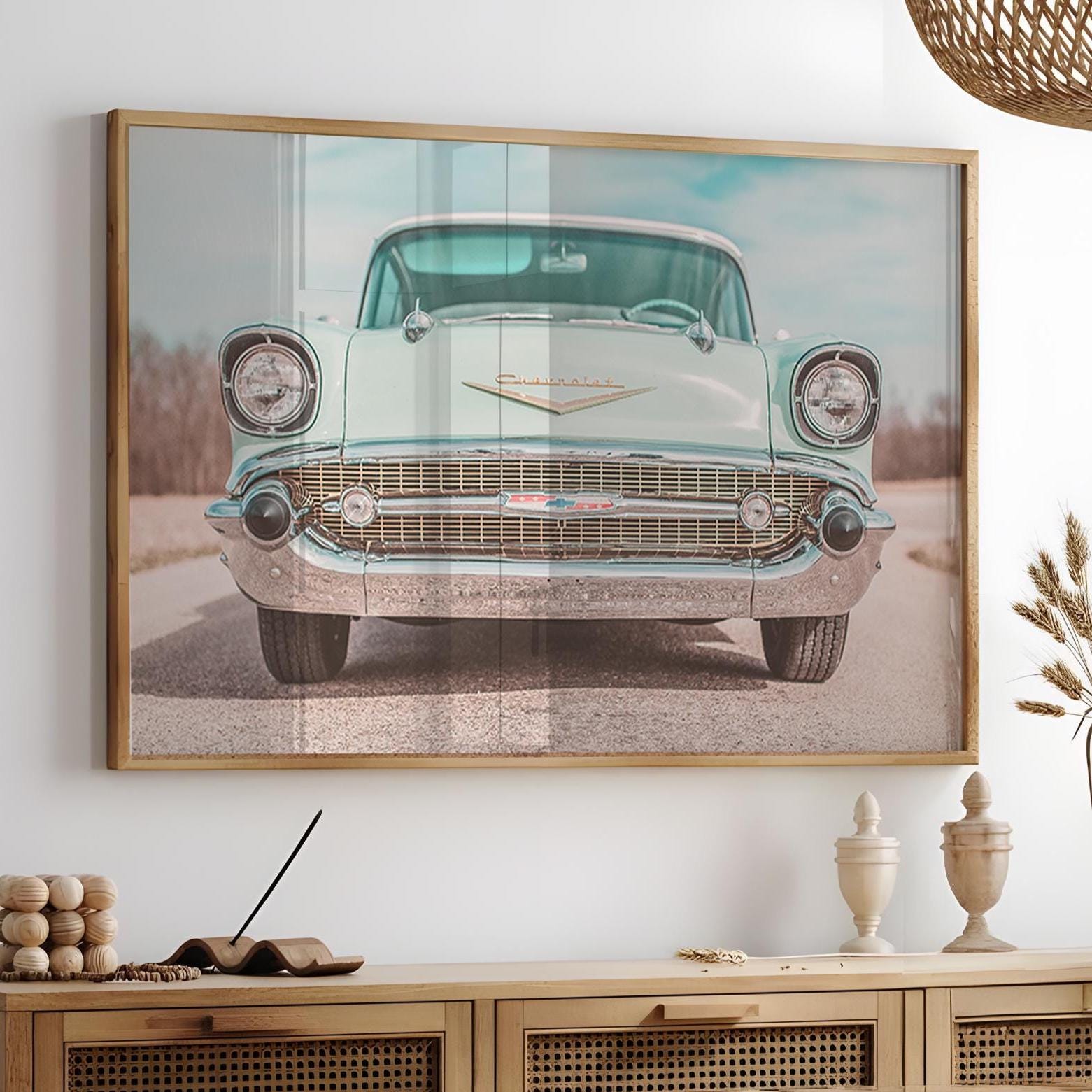 Coche clásico rosa España