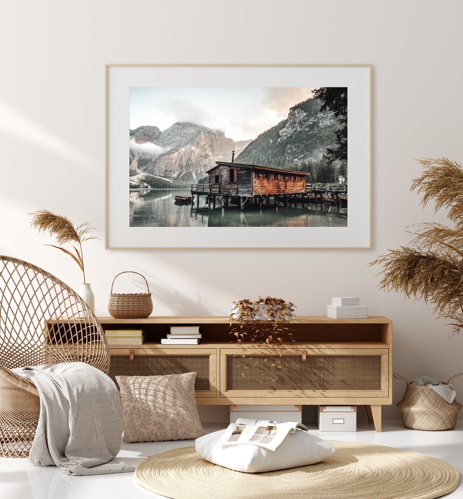 Lake Cabin DIGITAL Prints Lake House Large Wall Art Nordic Etsy