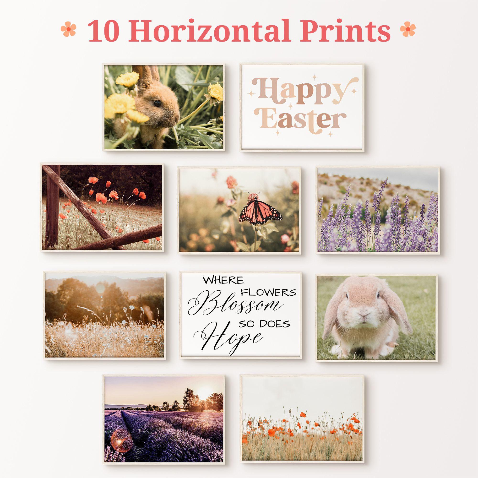 Spring Photo Print 25 Prints, Printable Spring Wall Art, Spring Photography Bundle, Easter ...