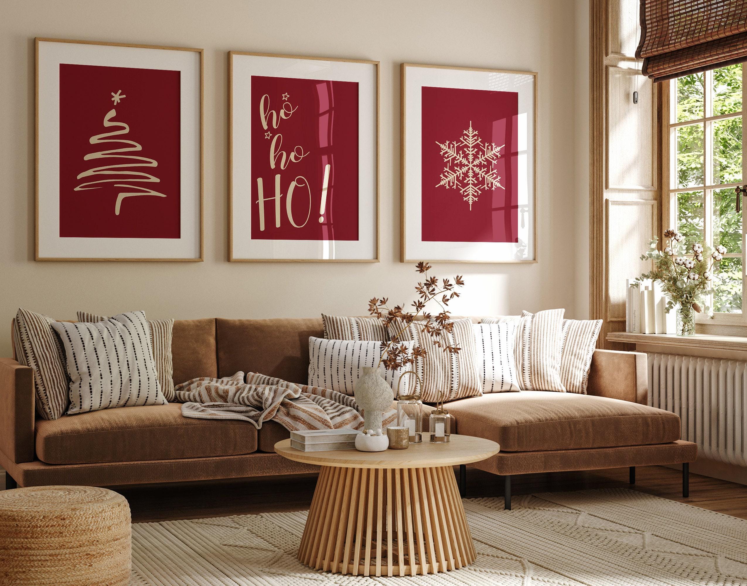 Christmas Set of 3 Prints, PRINTABLE Winter 3 Pieces Wall Art ...