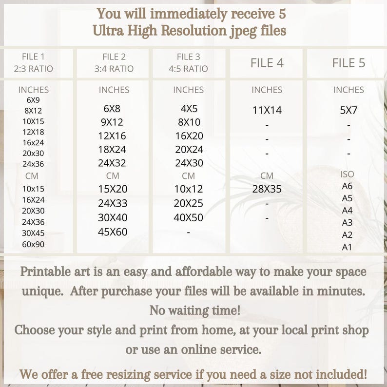 Set of 2 Neutral Boho Prints, Printable Mid-Century Modern 2 Pieces Wall Art, Beige Wall Prints, Abstract Boho Wall Decor, Digital Download image 9