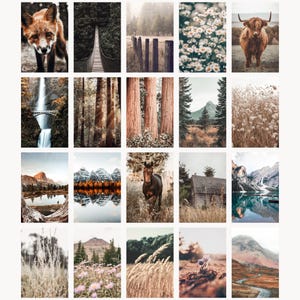 Nature Prints Bundle, Printable Farmhouse Gallery Wall Art, 100 Prints, Landscape Photography, Mountain Cottage Decor, Forest Nature Poster image 4