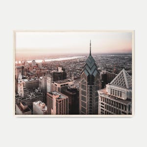 Philadelphia Printable Photography, Skyline Digital Print, Philadelphia Buildings Large Wall Art, American City Poster