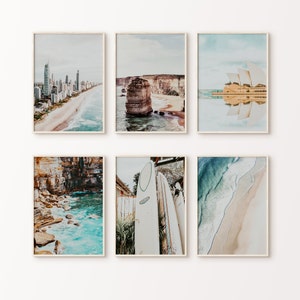 Printable Set of 6 Australia Prints, Australia Ocean 6 Pieces Large ...