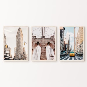 NYC druckbare Wandkunst, New York 3-er Set Fotografie Drucke, New York Taxy Poster, Nyc Digitaldruck, 3 Stück Poster, New York Taxy Poster, große Wandkunst