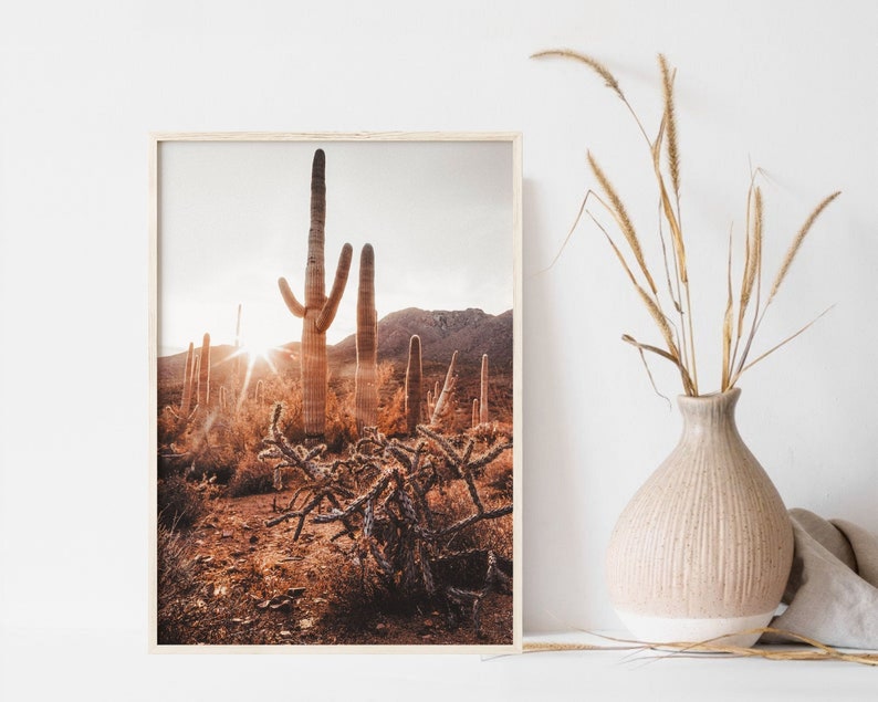 Desert Prints Set of 3 Arizona Desert 3 Pieces Wall Art Boho | Etsy