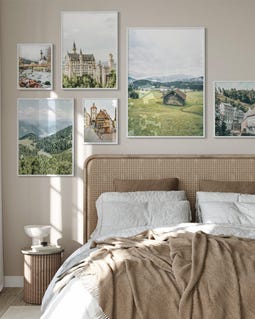 Printable Germany Set of 6 Photography, Nature Mountain Landscape