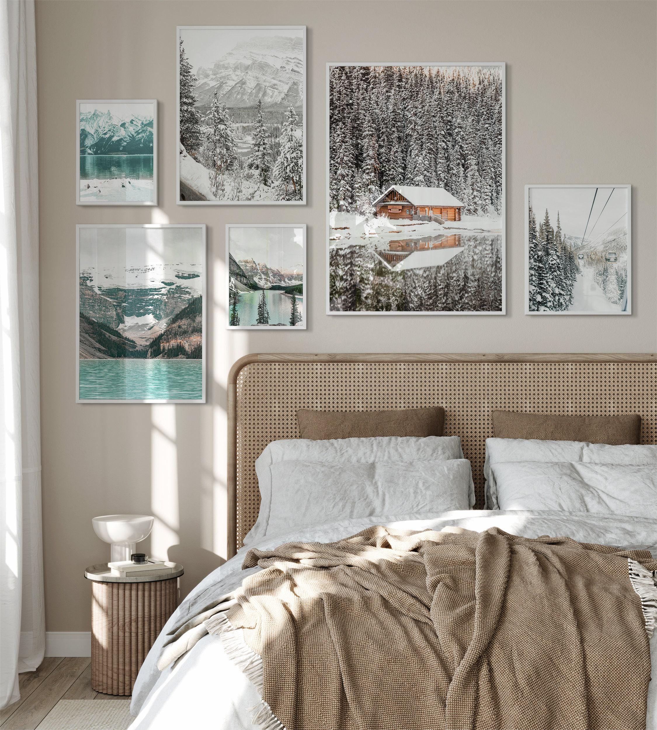 Printable Winter Mountain Set of 6 Photography, Snowy Landscape 6 ...