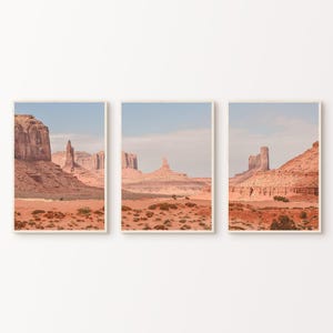 Set of 3 Desert Prints, Arizona Desert 3 Pieces Wall Art, Boho Desert Art Print, Boho Gallery Wall Set, Printable Poster Large Wall Art