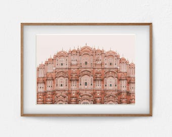 Printable India Temple Photography, Architecture Prints, Boho Indian Monument 2 Pieces Large Wall Art, Travel Poster Set, India City Art