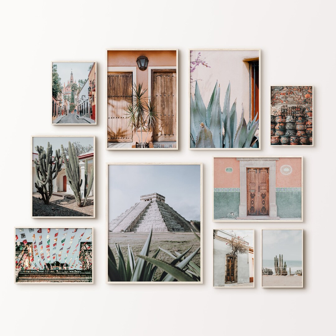Printable 10 Pieces Mexican Large Wall Art, Set of 10 Mexico Prints ...